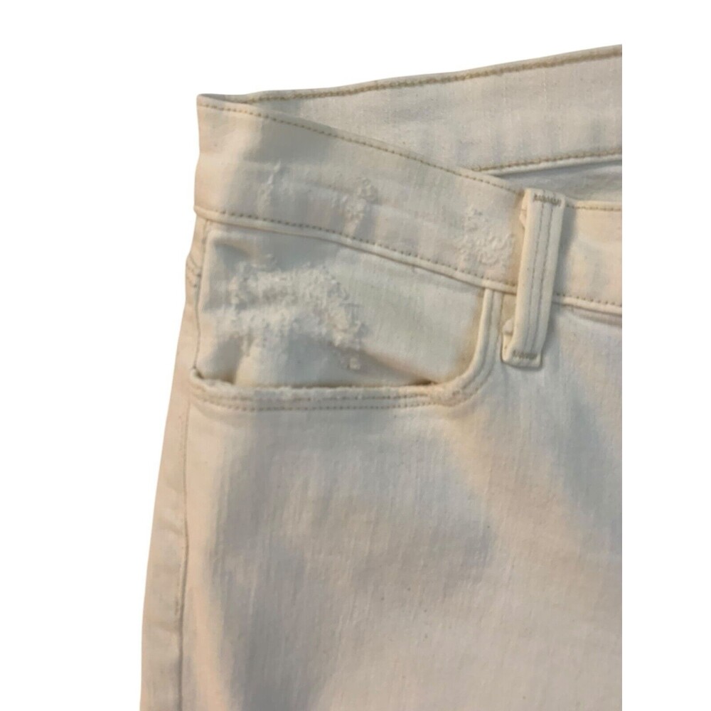 J Brand Women's size 29 Cream Super Skinny Divo Jeans Mid Rise Distressed - Picture 3 of 13